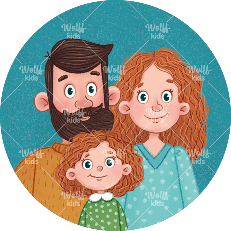 Einzelner Magnet. Björn, Lina und Lotta